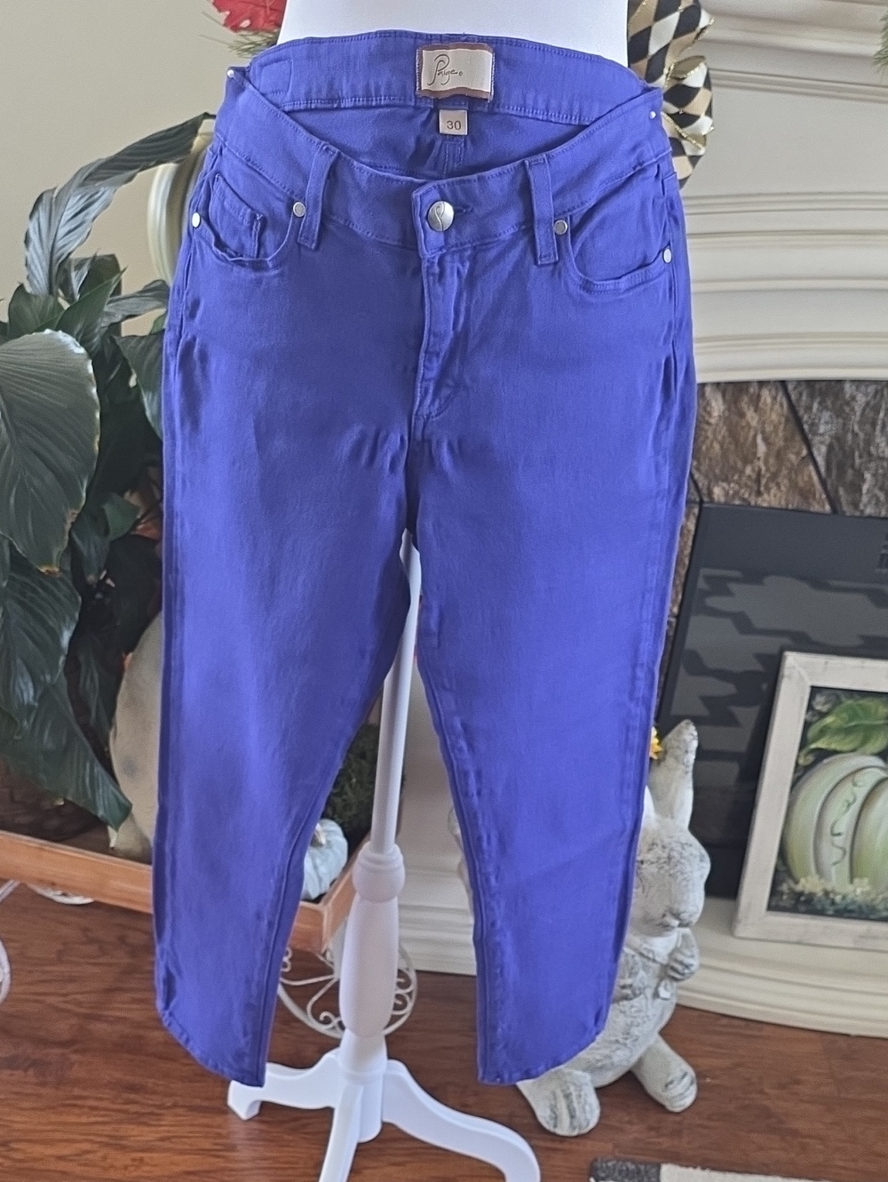 PAIGE  Purple Cropped Jeans